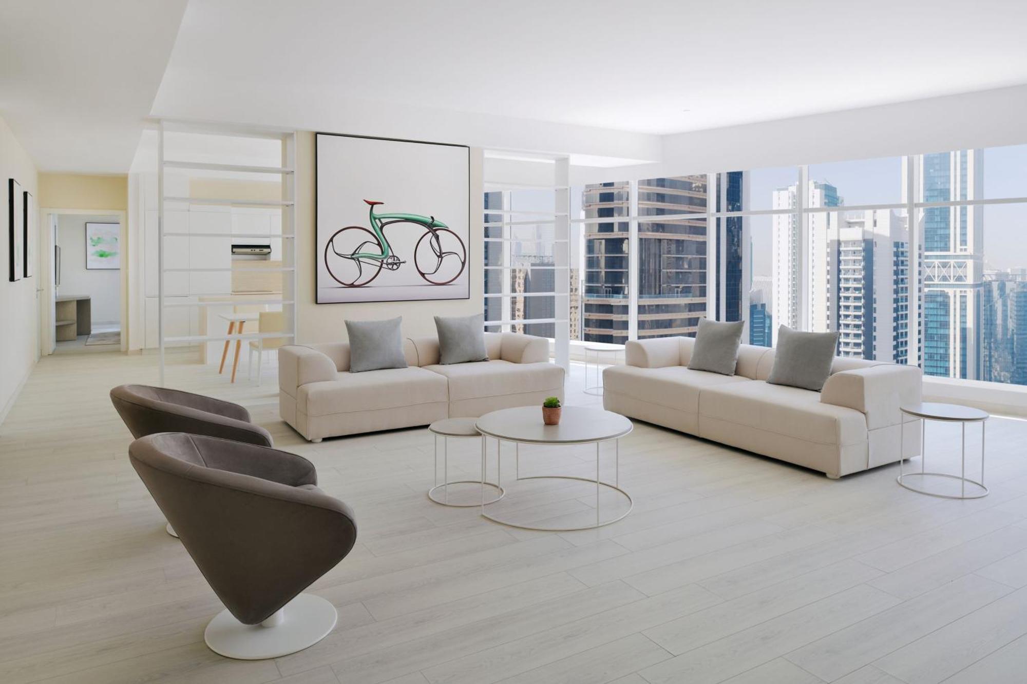 Element By Westin West Bay Doha酒店 外观 照片 The interior of a typical condominium